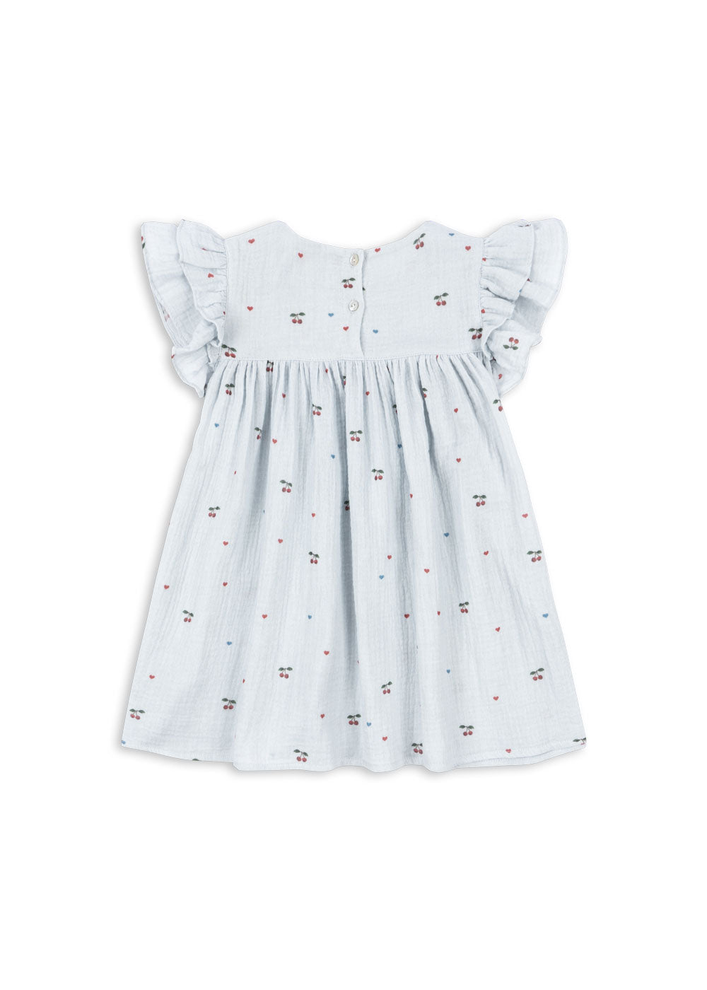 [Konges slojd]Coco Dress GOTS - Cherry Blue Coeur