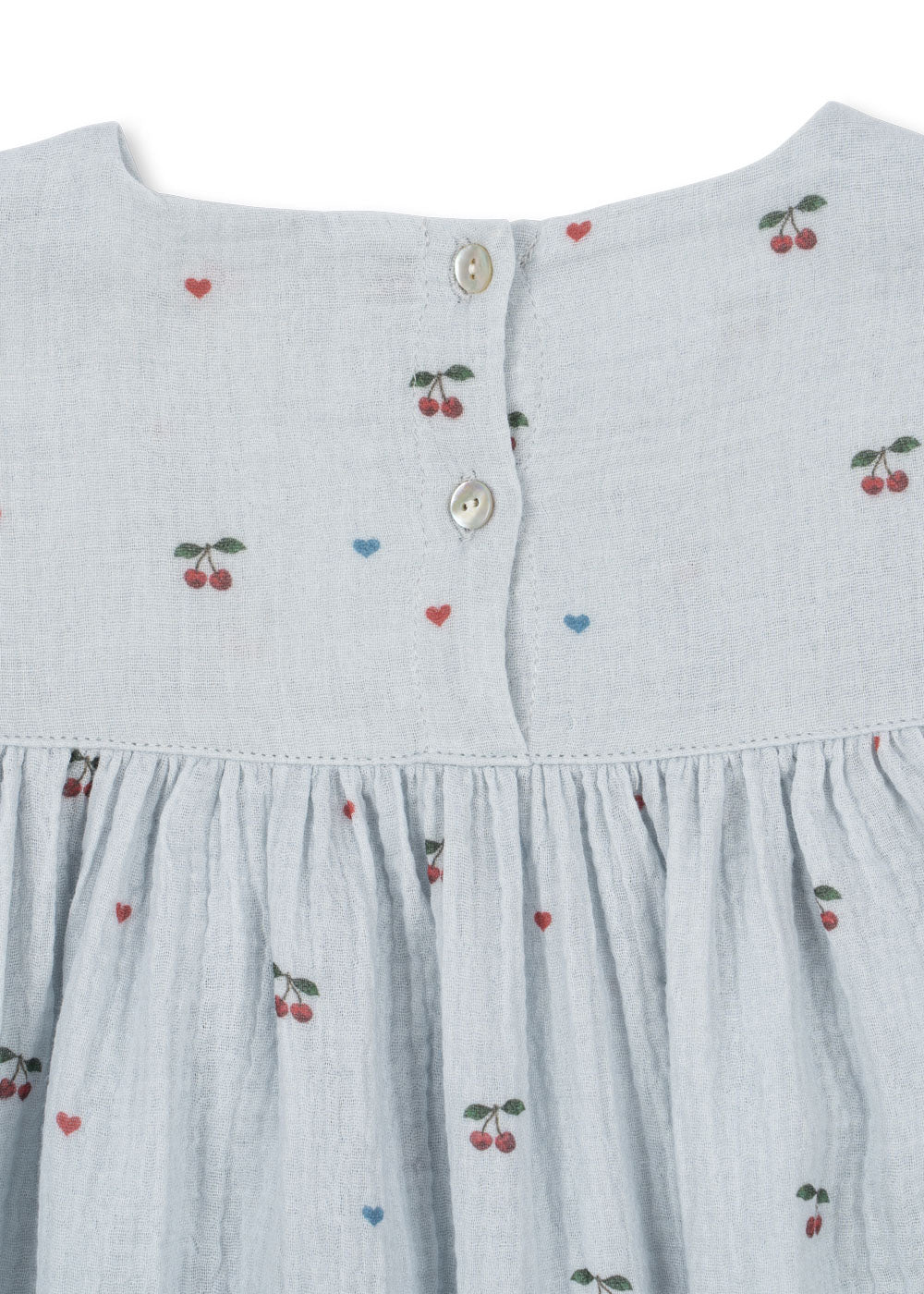 [Konges slojd]Coco Dress GOTS - Cherry Blue Coeur