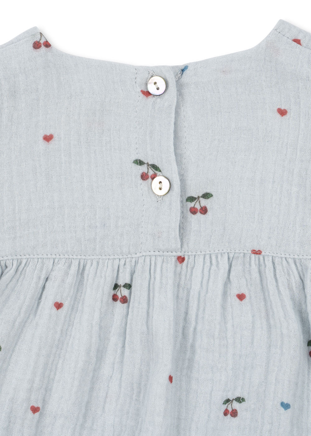 [Konges slojd] Coco Romper GOTS - Cherry Blue Coeur