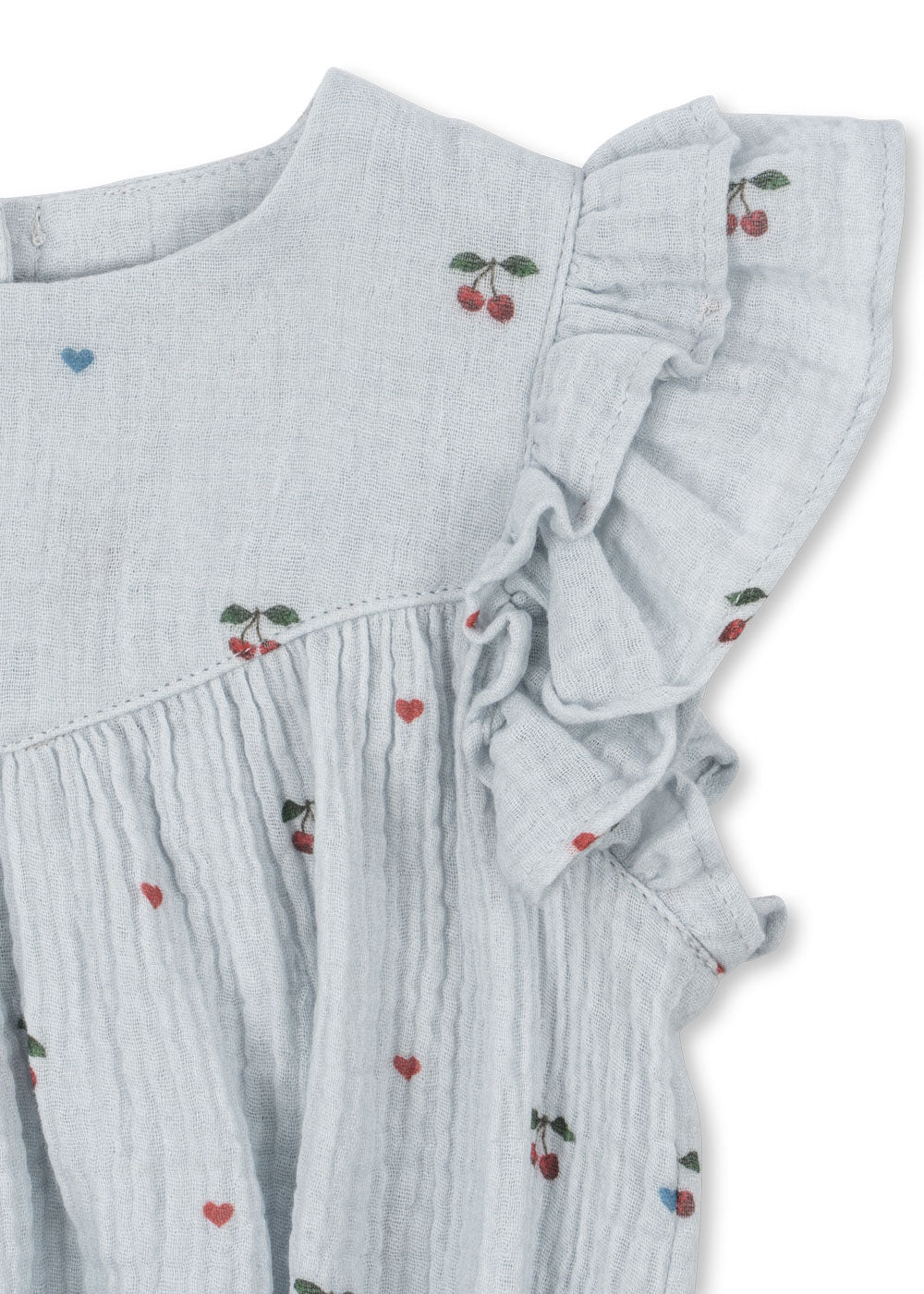 [Konges slojd] Coco Romper GOTS - Cherry Blue Coeur