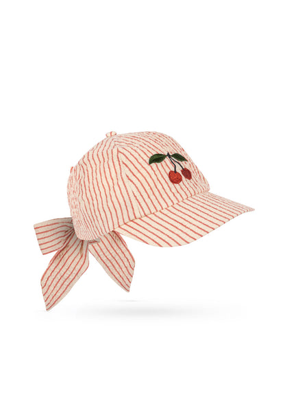 [Konges slojd]Ellie Bow Cap GOTS - Amour Stripe