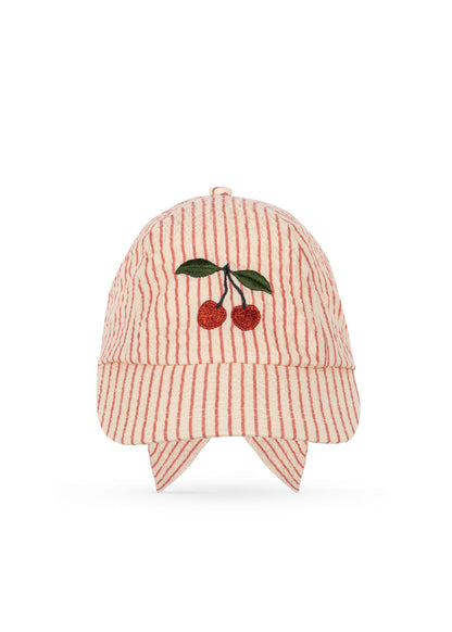 [Konges slojd]Ellie Bow Cap GOTS - Amour Stripe