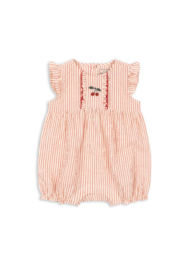 [Konges slojd] Ellie Frill Romper GOTS - Amour Stripe