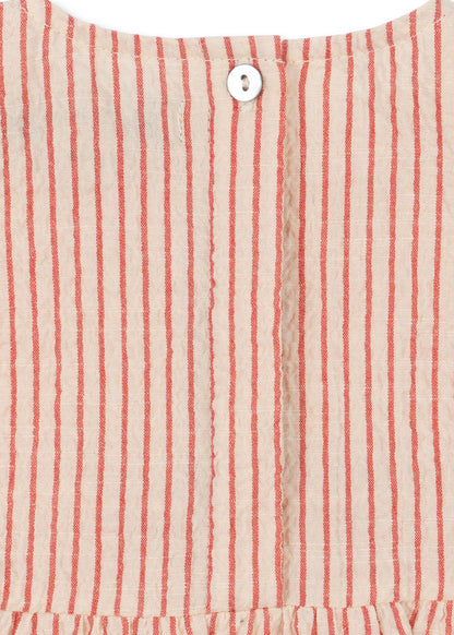 [Konges slojd] Ellie Frill Romper GOTS - Amour Stripe