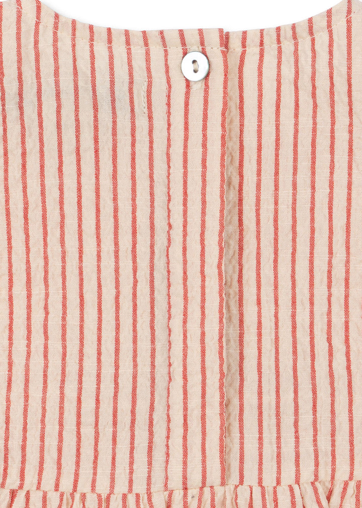 [Konges slojd] Ellie Frill Romper GOTS - Amour Stripe