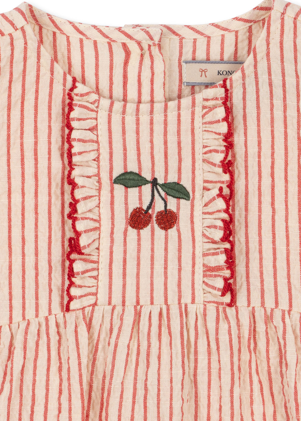 [Konges slojd] Ellie Frill Romper GOTS - Amour Stripe