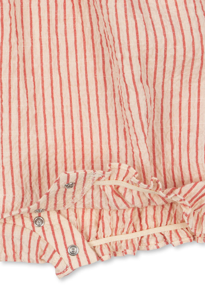 [Konges slojd] Ellie Frill Romper GOTS - Amour Stripe