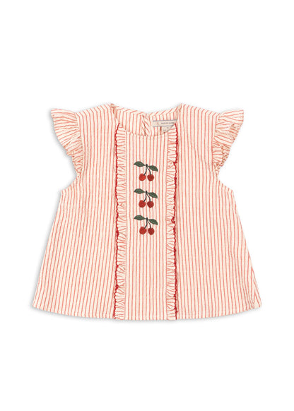 [Konges slojd] Ellie Frill Top GOTS - Amour STripe