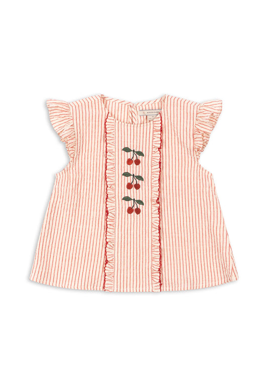[Konges slojd] Ellie Frill Top GOTS - Amour STripe