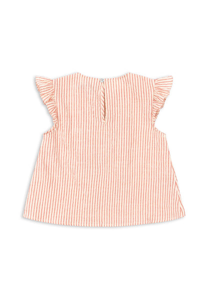 [Konges slojd] Ellie Frill Top GOTS - Amour STripe