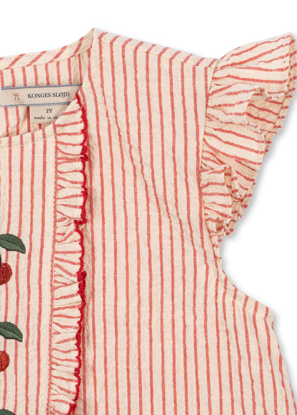 [Konges slojd] Ellie Frill Top GOTS - Amour STripe