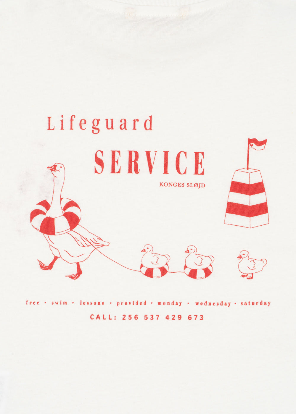 [Konges slojd]Era Tee OCS - Off White / Lifeguard Service