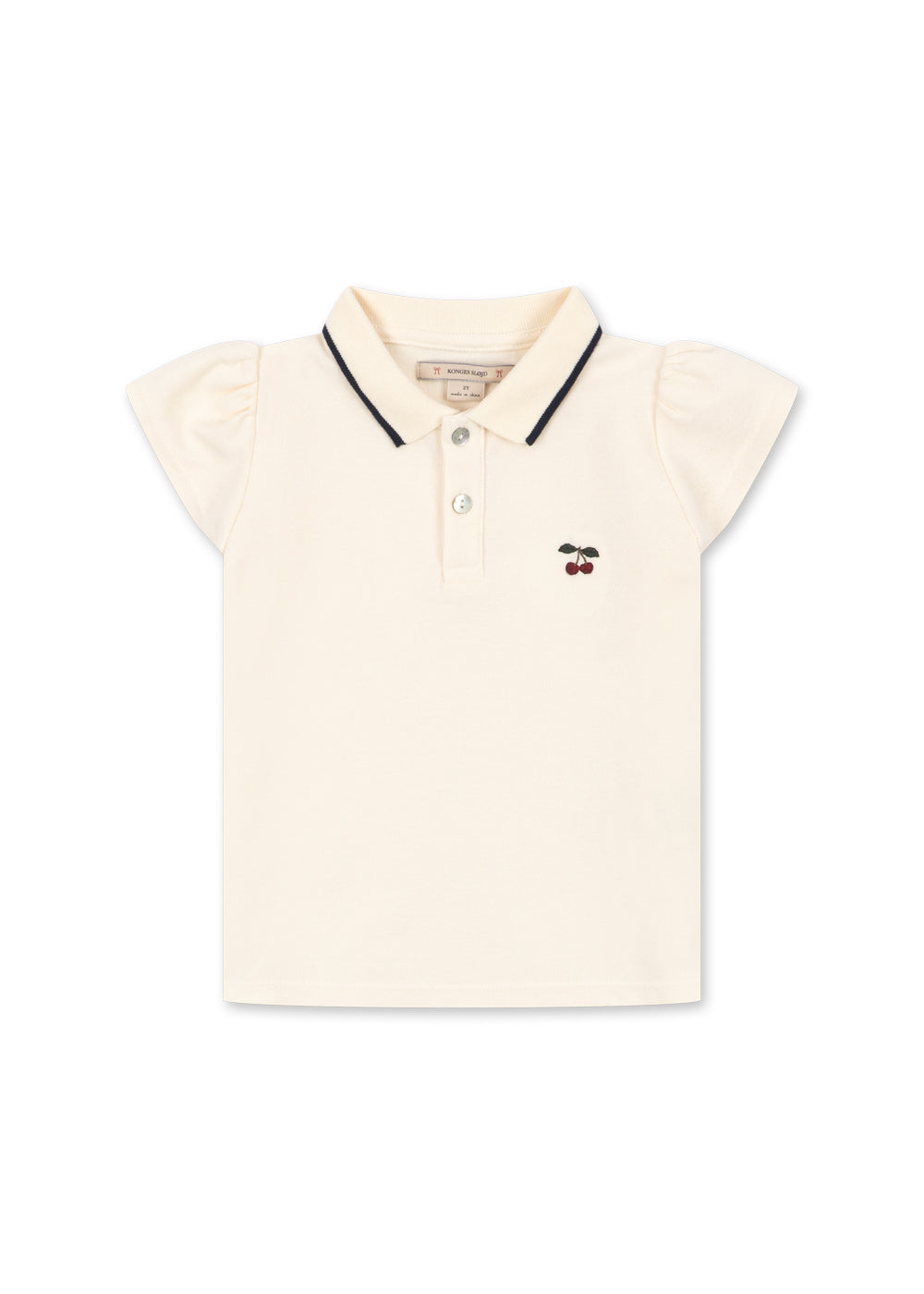 [Konges slojd] Florita Polo Shirt GOTS - Antique White