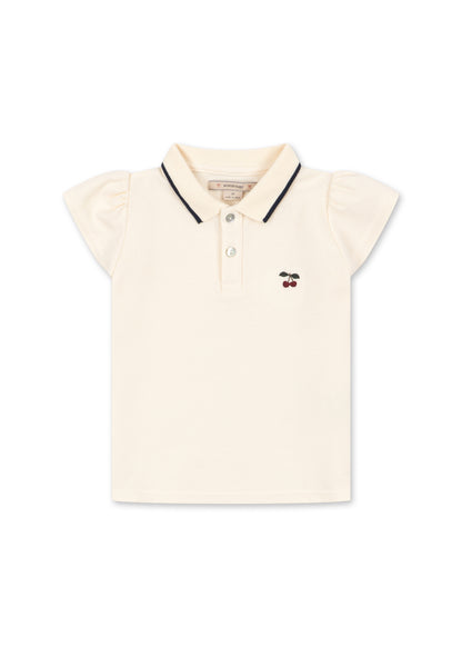 [Konges slojd] Florita Polo Shirt GOTS - Antique White