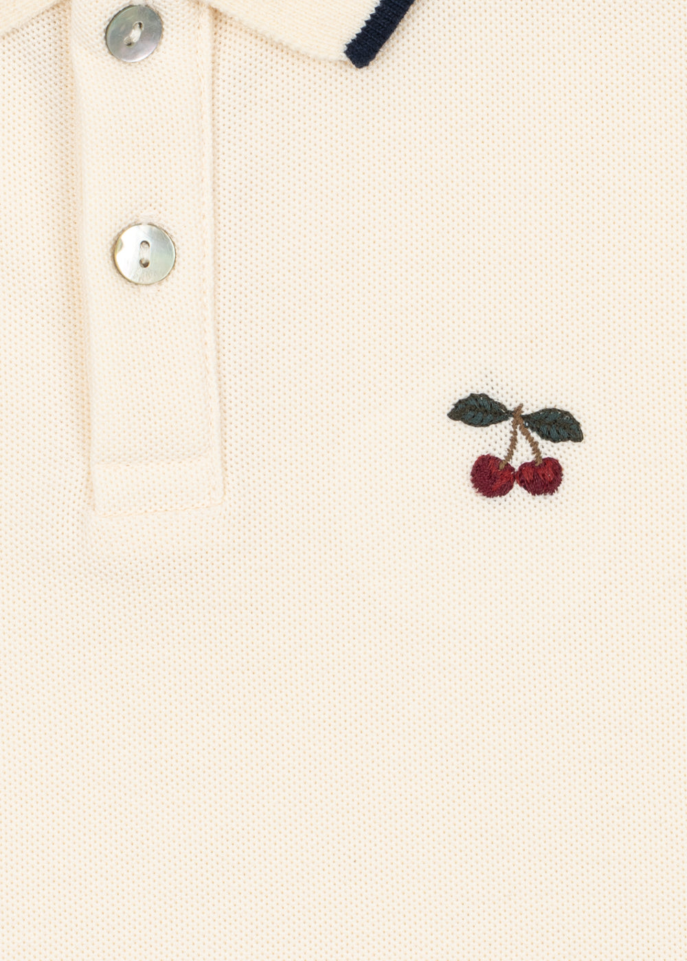 [Konges slojd] Florita Polo Shirt GOTS - Antique White