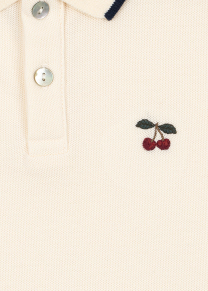 [Konges slojd] Florita Polo Shirt GOTS - Antique White