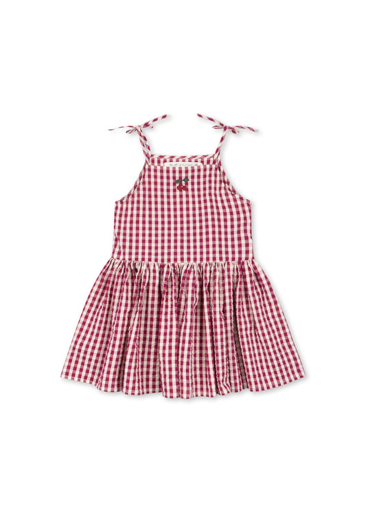 [Konges slojd]Isotta Dress GOTS - Raspberry Check