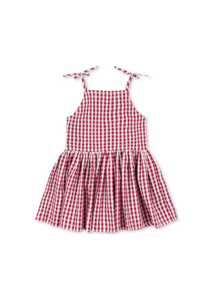 [Konges slojd]Isotta Dress GOTS - Raspberry Check