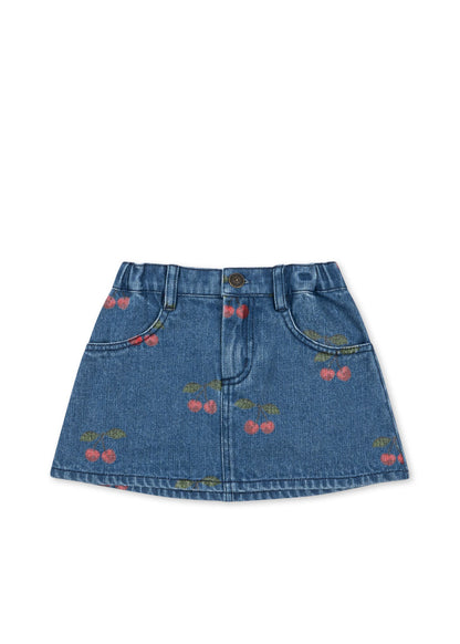 [Konges slojd]Magot Printed Skirt GOTS - Ma Grande Cerise Denim