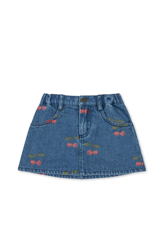 [Konges slojd]Magot Printed Skirt GOTS - Ma Grande Cerise Denim
