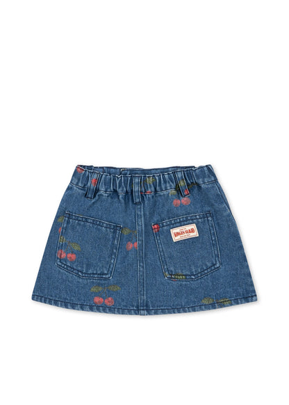 [Konges slojd]Magot Printed Skirt GOTS - Ma Grande Cerise Denim