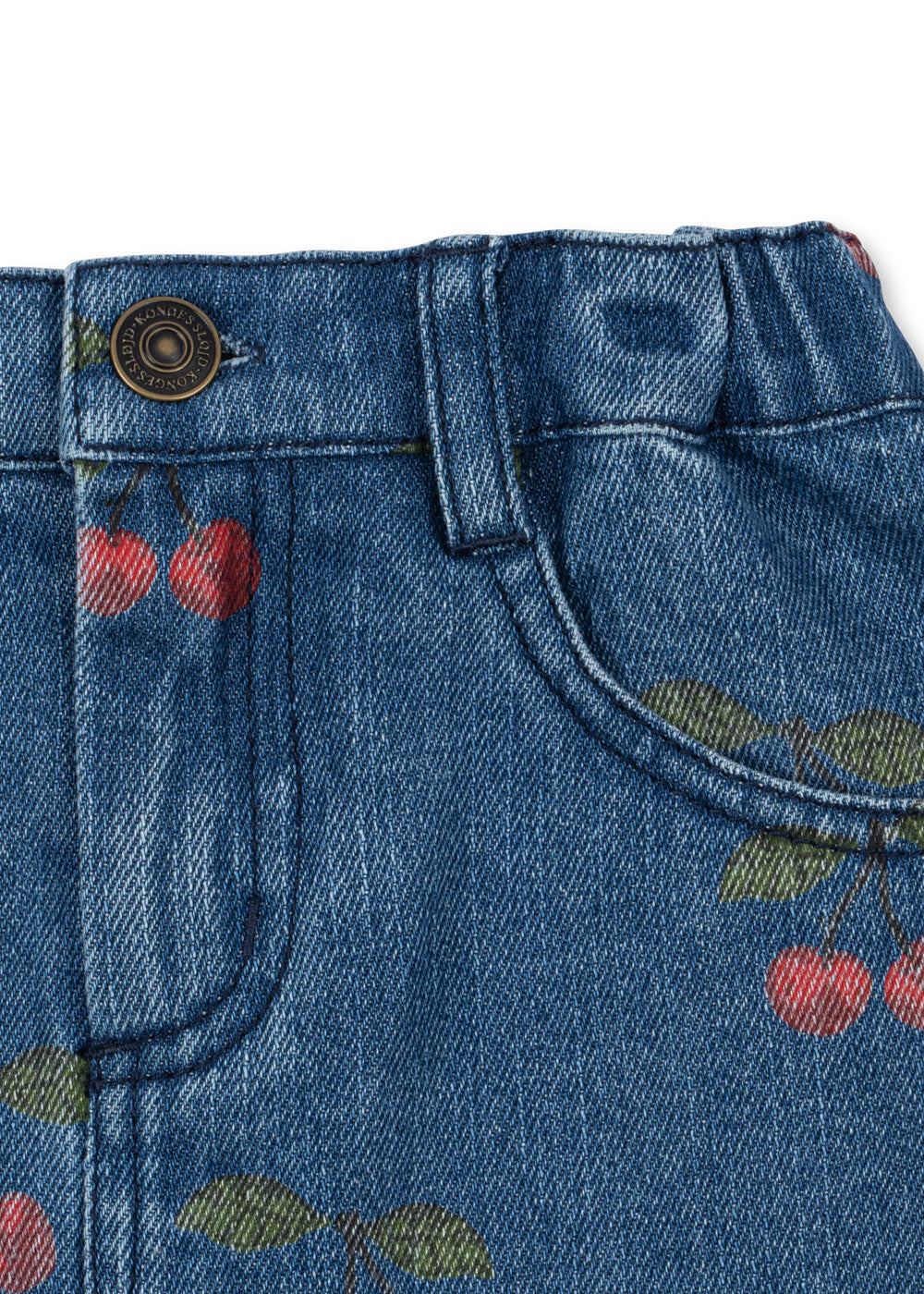 [Konges slojd]Magot Printed Skirt GOTS - Ma Grande Cerise Denim