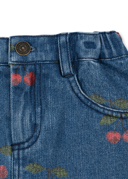 [Konges slojd]Magot Printed Skirt GOTS - Ma Grande Cerise Denim