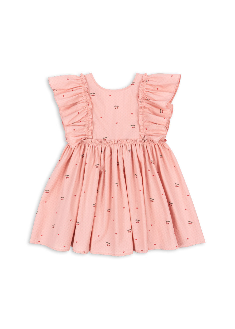[Konges slojd]Evia Frill Dress GOTS - Cherry Coeur
