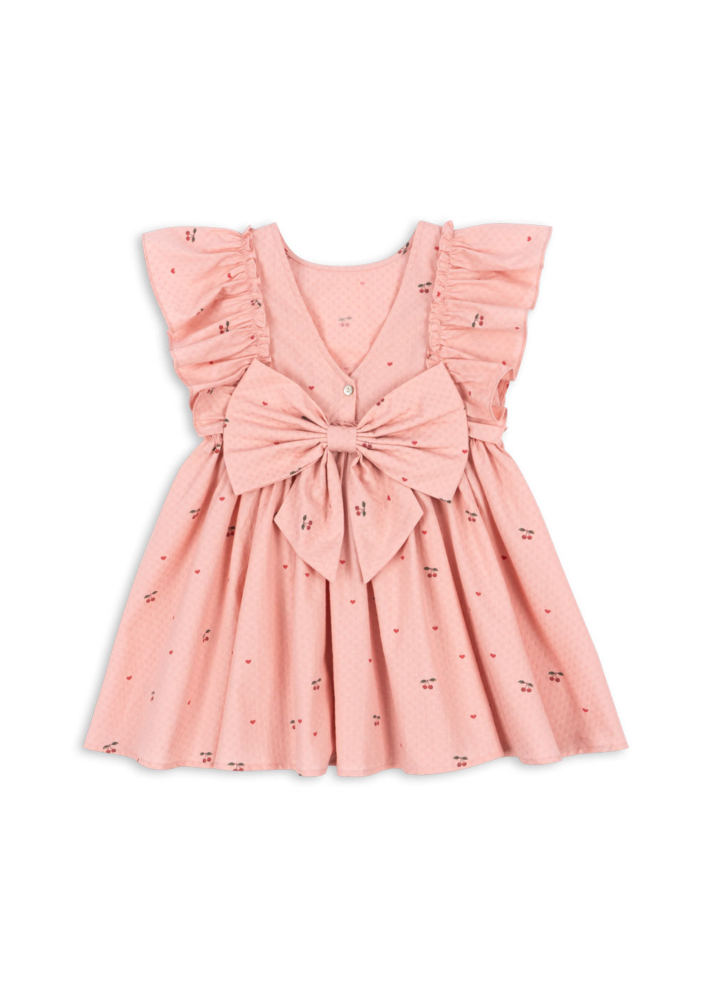 [Konges slojd]Evia Frill Dress GOTS - Cherry Coeur