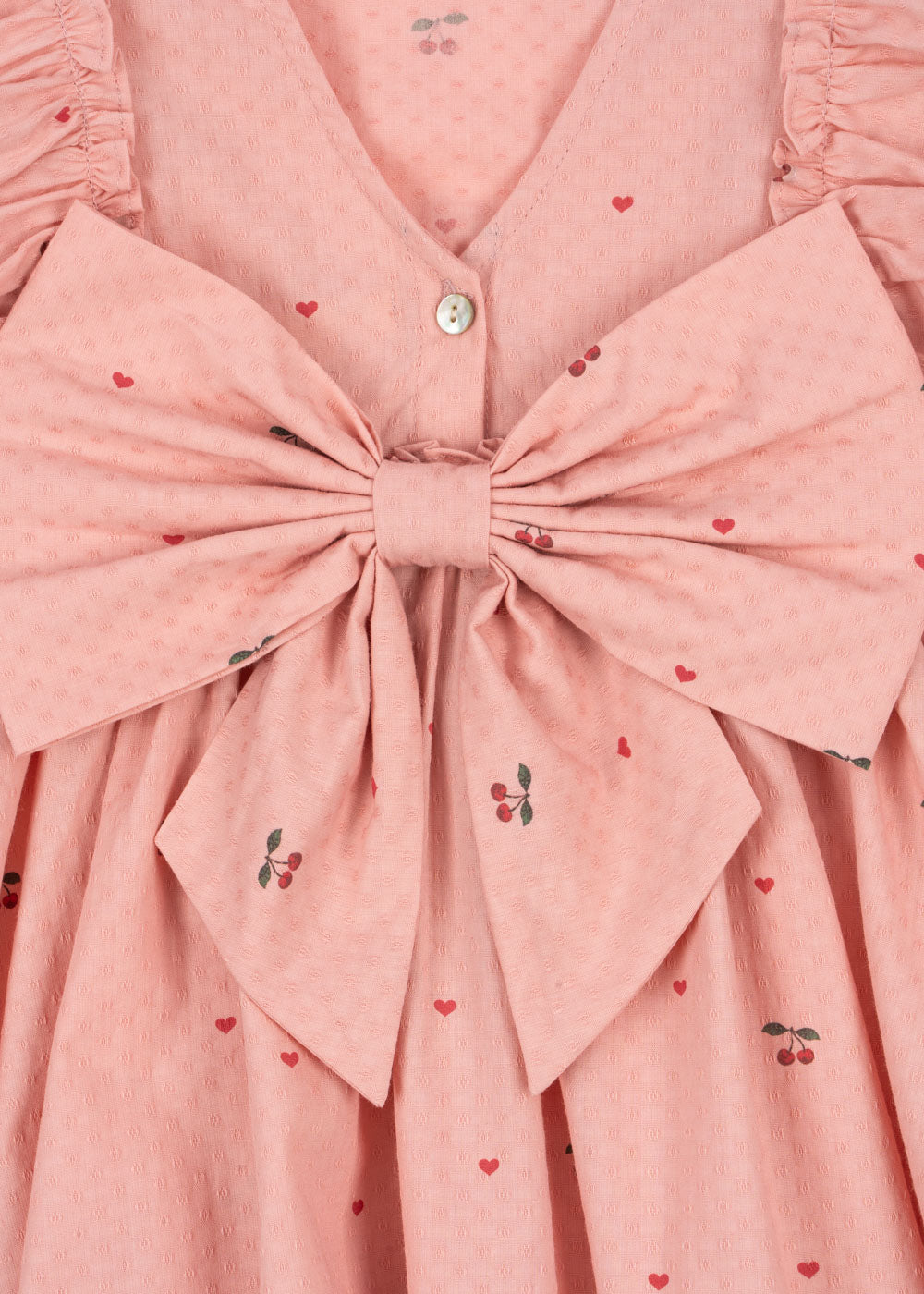 [Konges slojd]Evia Frill Dress GOTS - Cherry Coeur