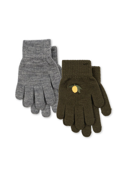 [Konges slojd] 2pack Filla Gloves - Kombu Green
