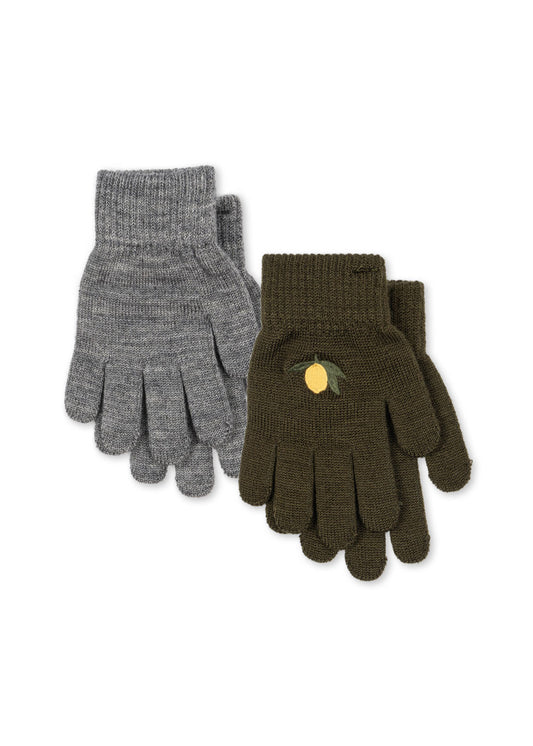 [Konges slojd] 2pack Filla Gloves - Kombu Green