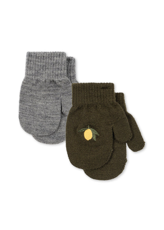 [Konges slojd] 2pack Filla Mittens - Kombu Green