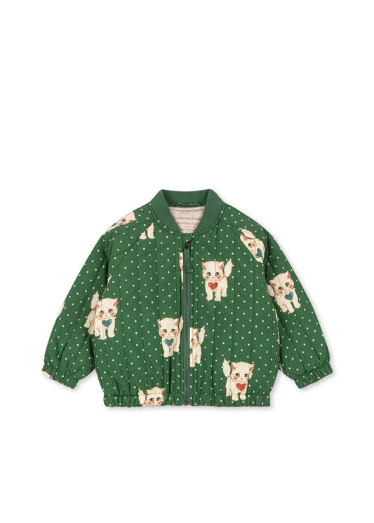 [Konges slojd]Juno Printed Bomber Jacket - Dot Miao Verde