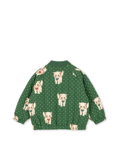 [Konges slojd]Juno Printed Bomber Jacket - Dot Miao Verde