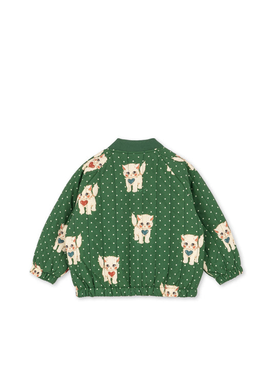 [Konges slojd]Juno Printed Bomber Jacket - Dot Miao Verde