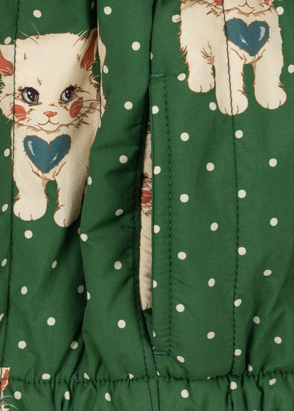 [Konges slojd]Juno Printed Bomber Jacket - Dot Miao Verde