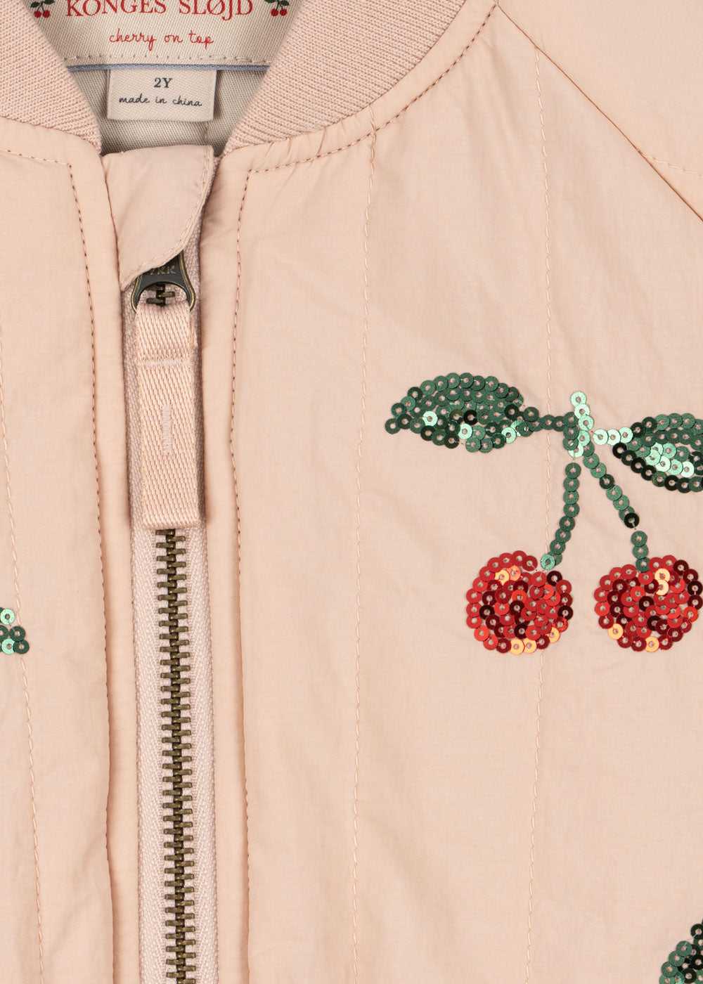 [Konges slojd]Juno Sequin Bomber Jacket - Cameo Rose