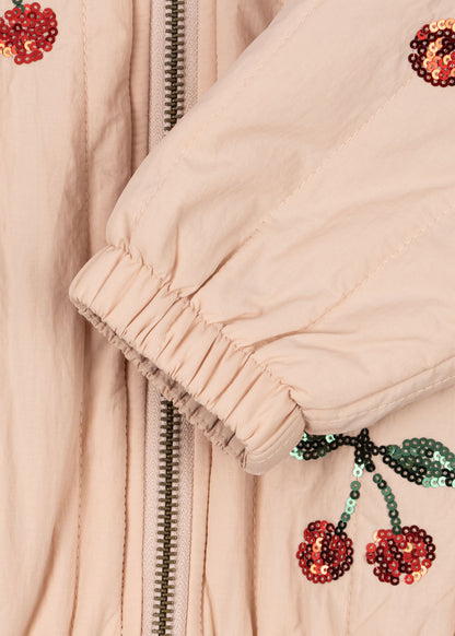 [Konges slojd]Juno Sequin Bomber Jacket - Cameo Rose