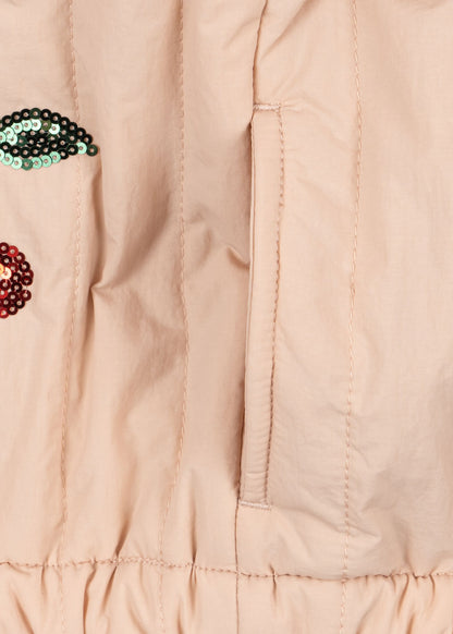 [Konges slojd]Juno Sequin Bomber Jacket - Cameo Rose