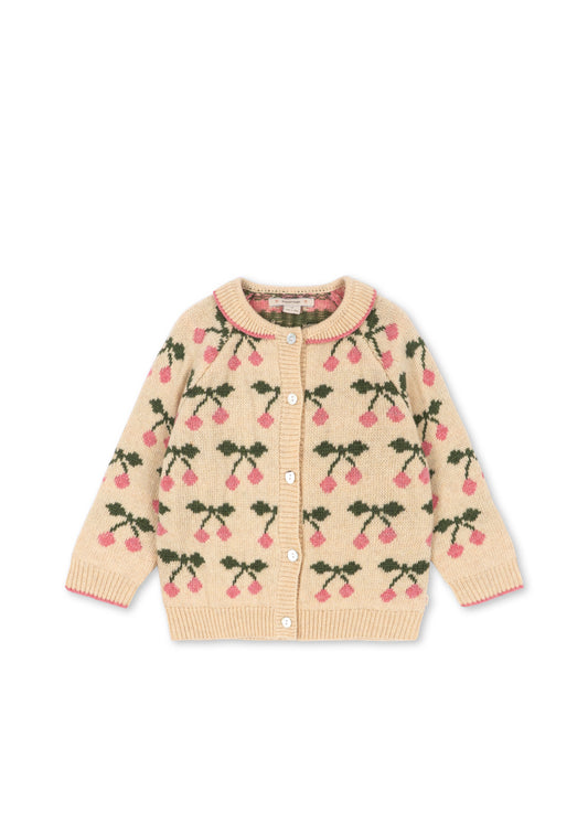 [Konges slojd] Belou knit Collar Cardigan - Cherry