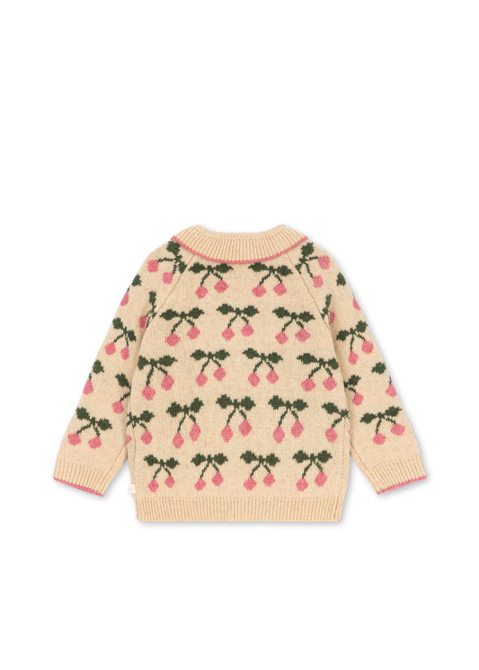 [Konges slojd] Belou knit Collar Cardigan - Cherry