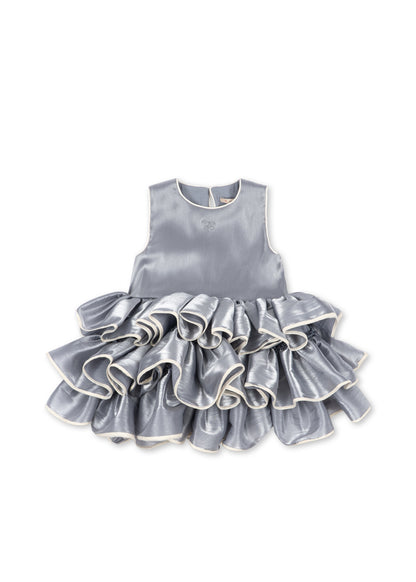 [Konges slojd]Fia Frill Dress GRS - Sleet