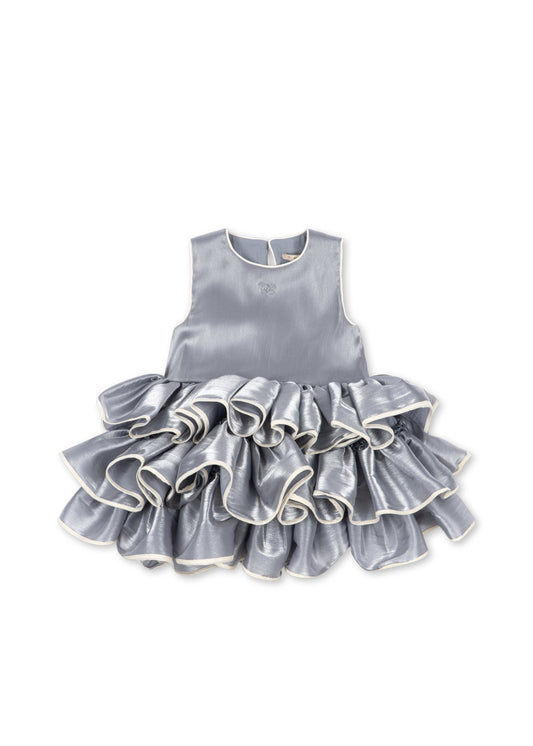 [Konges slojd]Fia Frill Dress GRS - Sleet