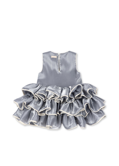 [Konges slojd]Fia Frill Dress GRS - Sleet