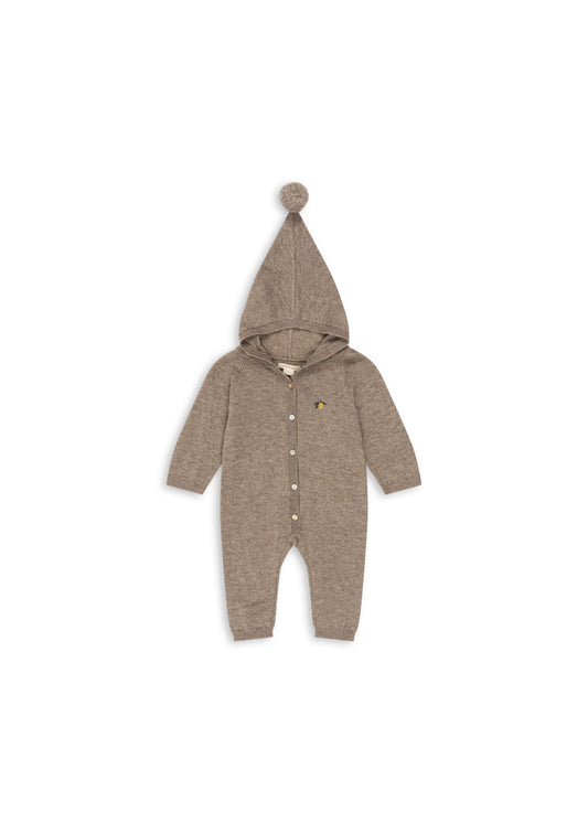 [Konges slojd]Mattou Knit Onesie - Light Brown