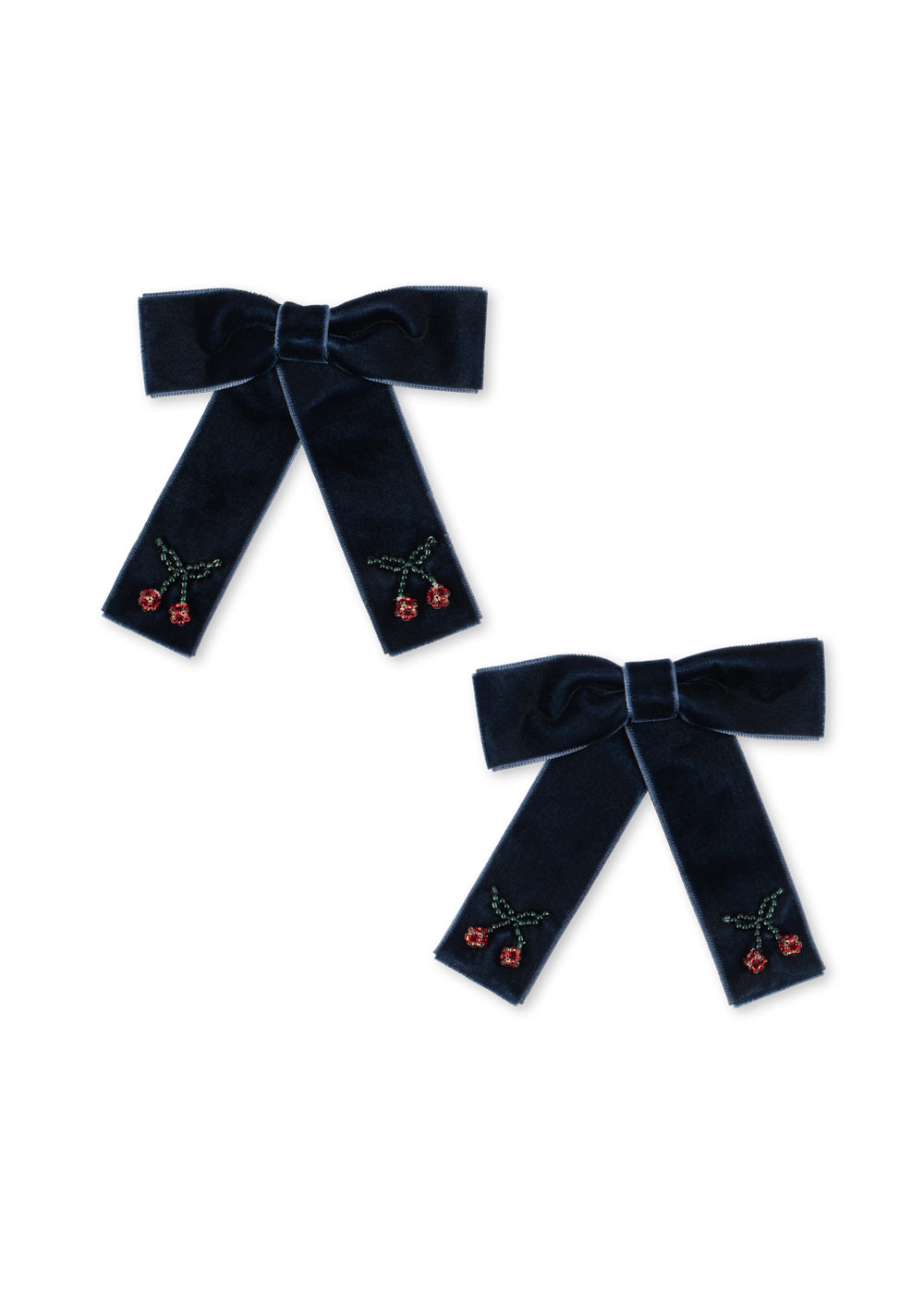 [Konges Slojd]2Pack Juliette Bow Hair Clip - Navy