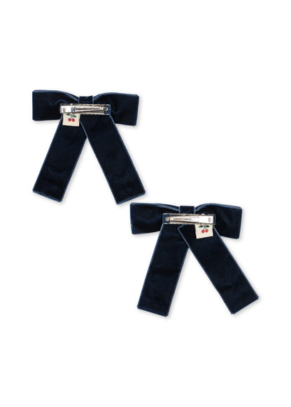[Konges Slojd]2Pack Juliette Bow Hair Clip - Navy