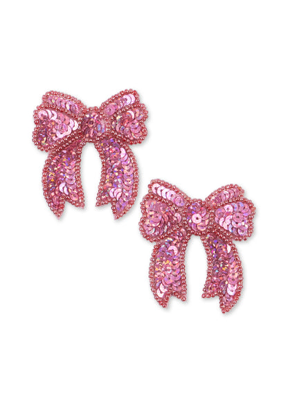 [Konges Slojd]2Pack Sequin Bow Hair Clip - Rapture Rose
