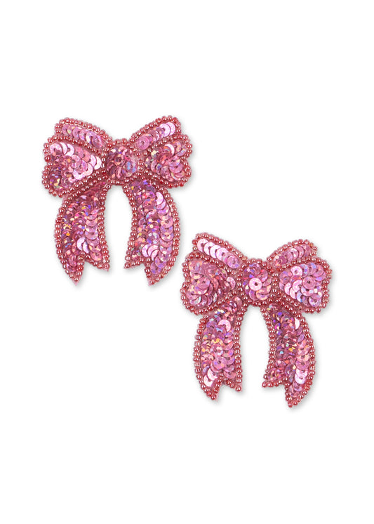 [Konges Slojd]2Pack Sequin Bow Hair Clip - Rapture Rose